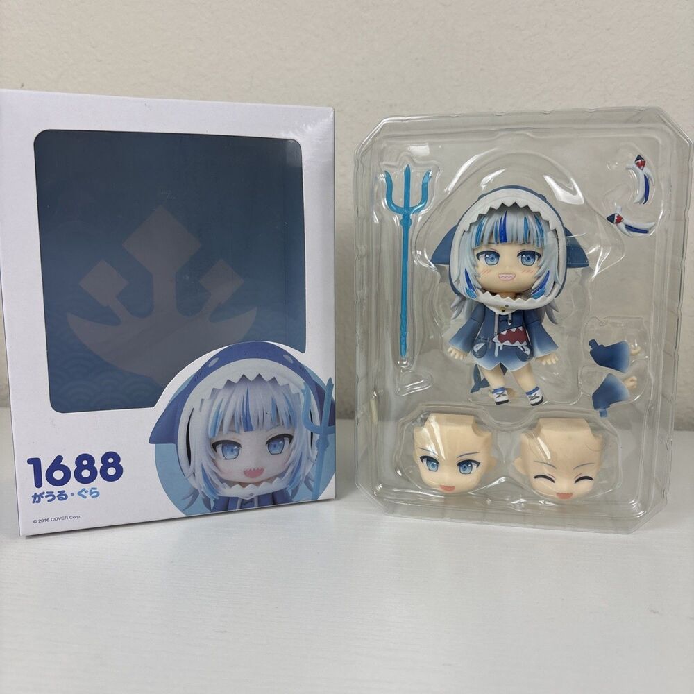 Hololive Smol Gawr Gura Figurine Nendoroid Series Cover Corp 1688 Swap Faces